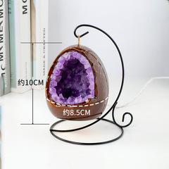 Natural Amethyst Crystal Cave Dinosaur Egg Night Light, Amethyst Treasure Pot, Amethyst Crystal Tooth LED Light, Home Decor Lighting Wholesale