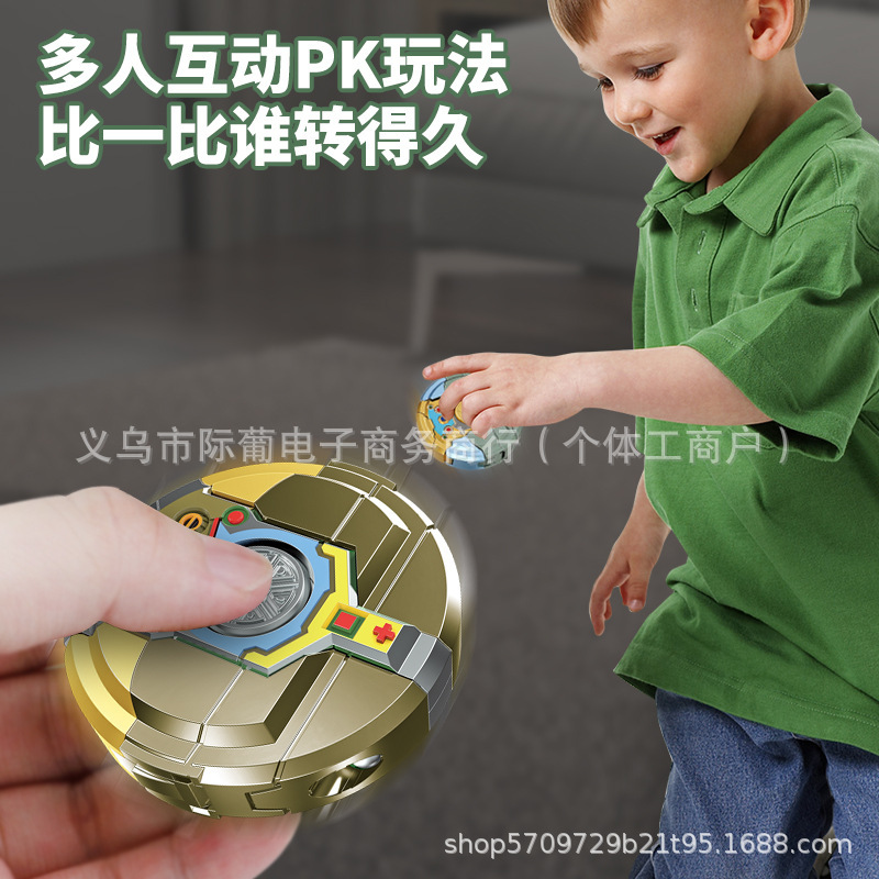 Explosiones transfronterizas de deformación robot giroscopio de punta de dedo juguetes pequeños giroscopio de dedos mecánicos descomprimidos al por mayor
