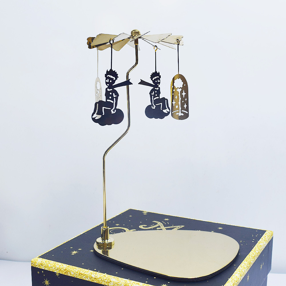 INS Amazon fuente Navidad aromaterapia Acero inoxidable doles triángulo redondo bandeja giratoria candelabro linterna