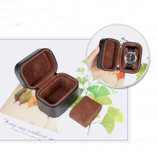 AliExpress genuine leather lychee pattern watch box men and women with watch pillow fashion leather watch storage bag watch box dustproof