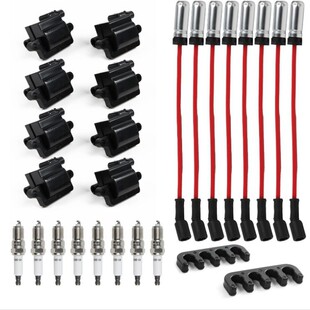 Uf271 Wahparts 8 Square Ignition Coil with Iridium Spark Plug and Wire Set,