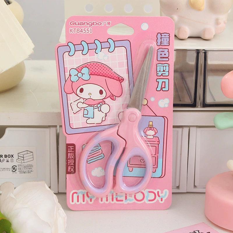 Ножницы Sanrio для школьников, нержавеющая сталь, канцелярия, ручное оригами