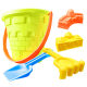 Value Special Offer Children's Beach Bucket Five-Piece Set Toy Playing Hourglass Playing Sand Water Dig Sand Shovel Tool Set