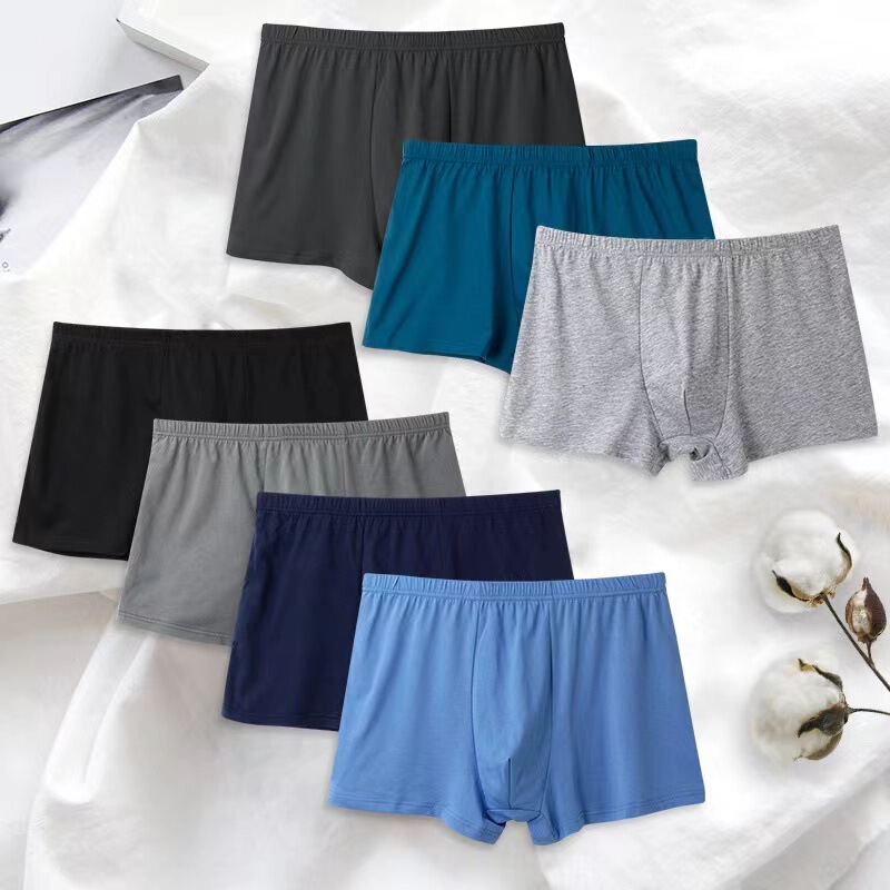 SOURCE manufacturer one-piece delivery pure cotton men's underwear red boxers briefs comfortable breathable elderly shorts