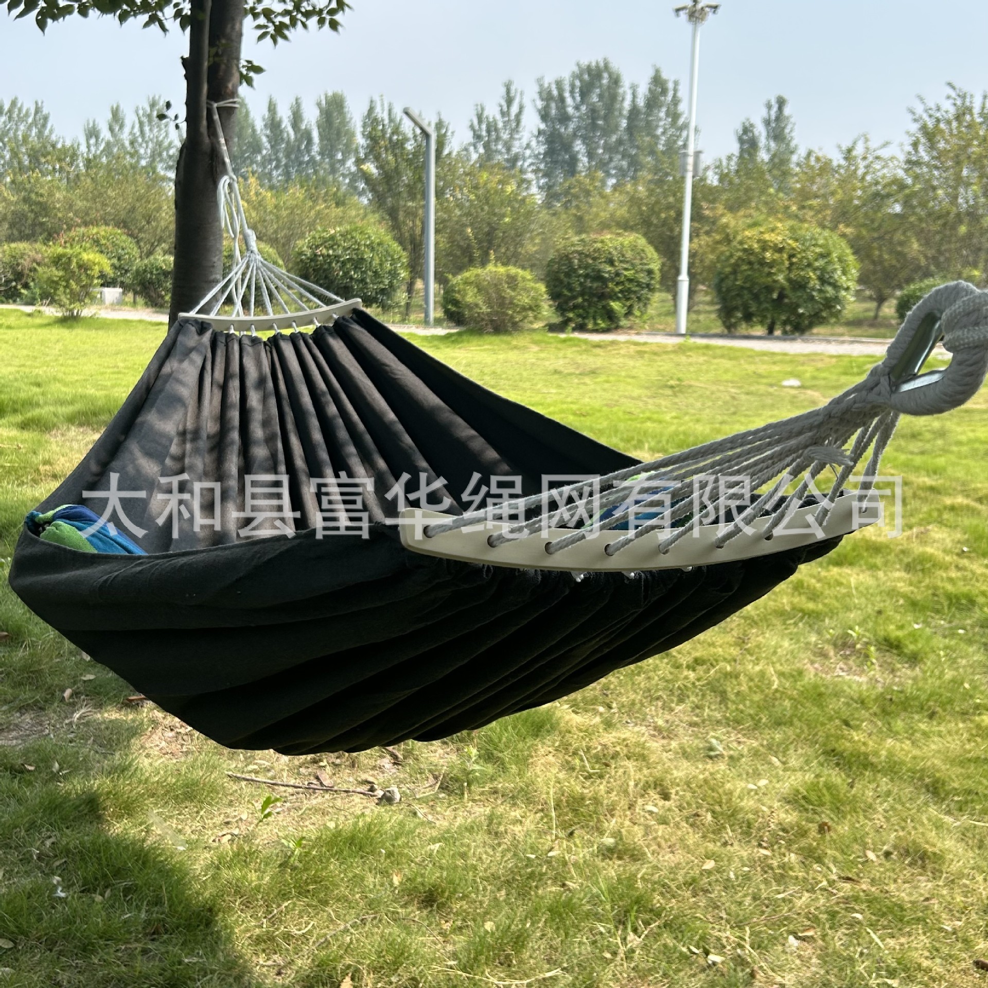 Fuente de la fábrica de lona blanca hamaca al aire libre al por mayor color sólido 2 M Individual Doble hamaca al aire libre orden de comercio exterior