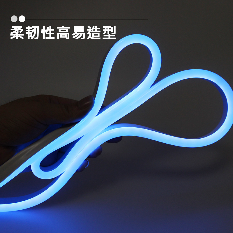 Tira de luz flexible de neón LED colorido 110V Comercio exterior transfronterizo popular barra de luz al aire libre impermeable Super brillante iluminación decorativa