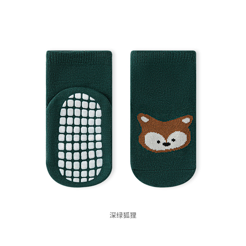 Calcetines para bebé recién nacido de primavera, cuidadosamente seleccionados, calcetines antideslizantes de silicona con dibujos animados de clase A para bebés y niños pequeños.