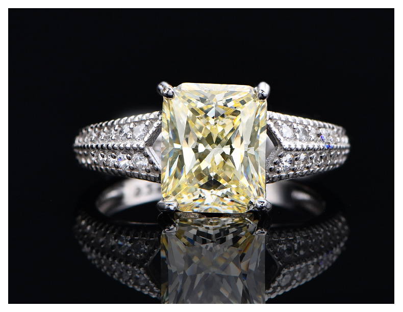 Fashion Geometric Sterling Silver Plating Zircon Rings 1 Piece