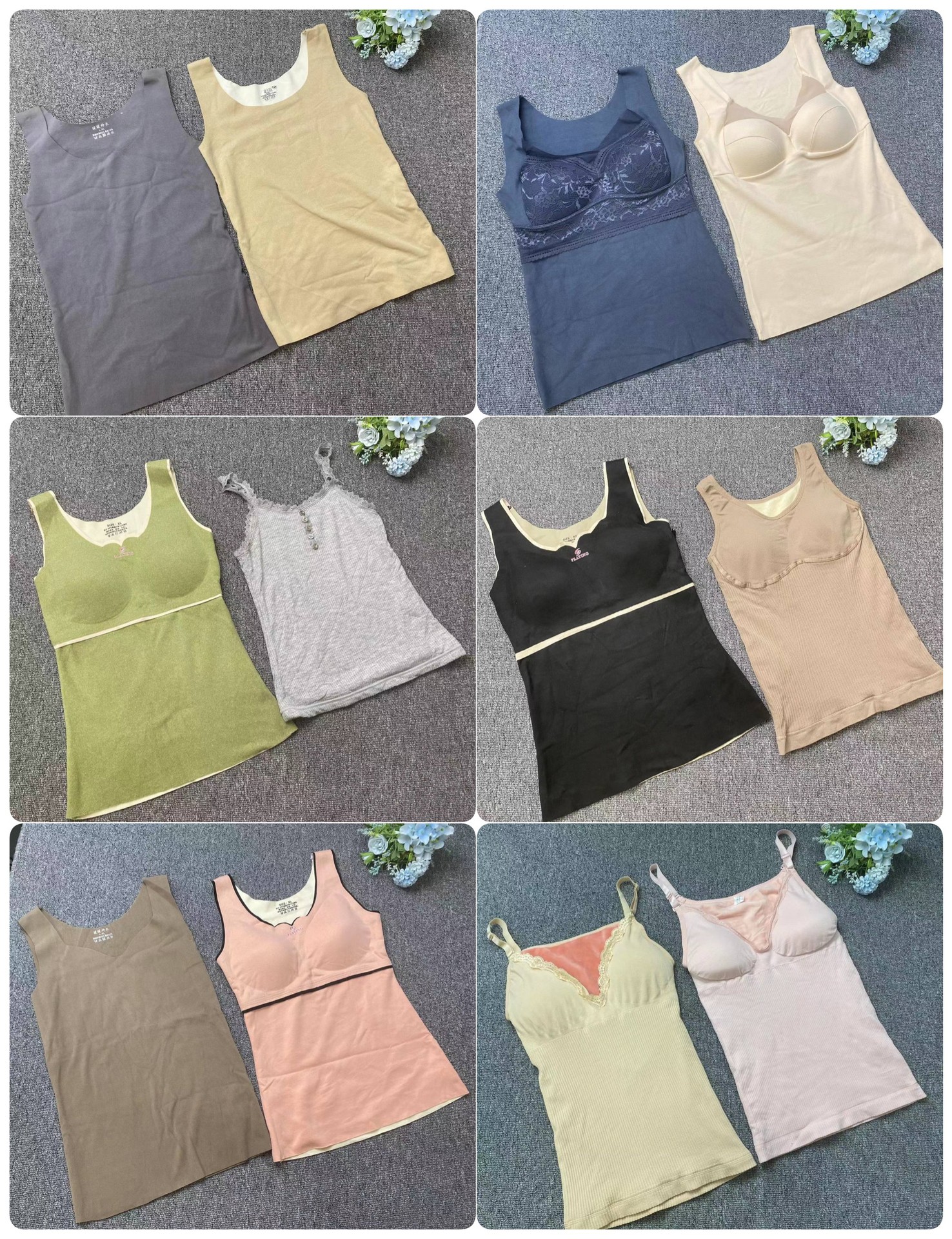 Diverso mezclado cálido chaleco forrado de lana súper grande elástico cómodo cálido con almohadilla en el pecho engrosada desgaste interior sin costuras