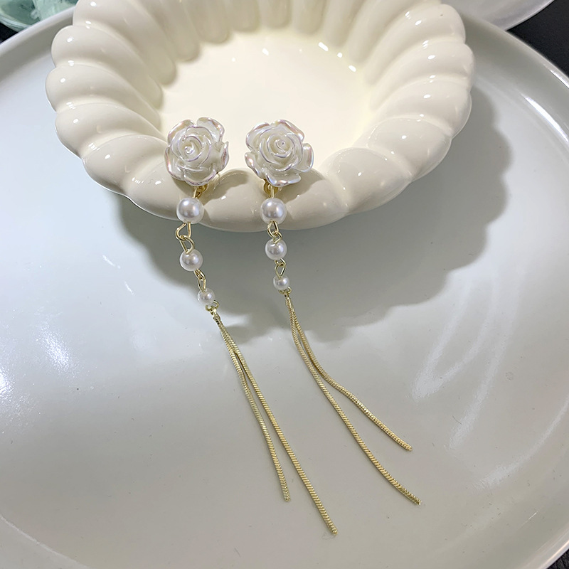 Tassel Earrings High-End Wholesale Elegant Long Earrings Fashion Retro 925 Silver Needle Earrings Accessible Luxury Jewelry for Women