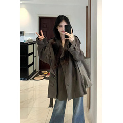 短款宽松风衣外套女2025春秋季新款小个子巨好看薄款韩版韩系休闲