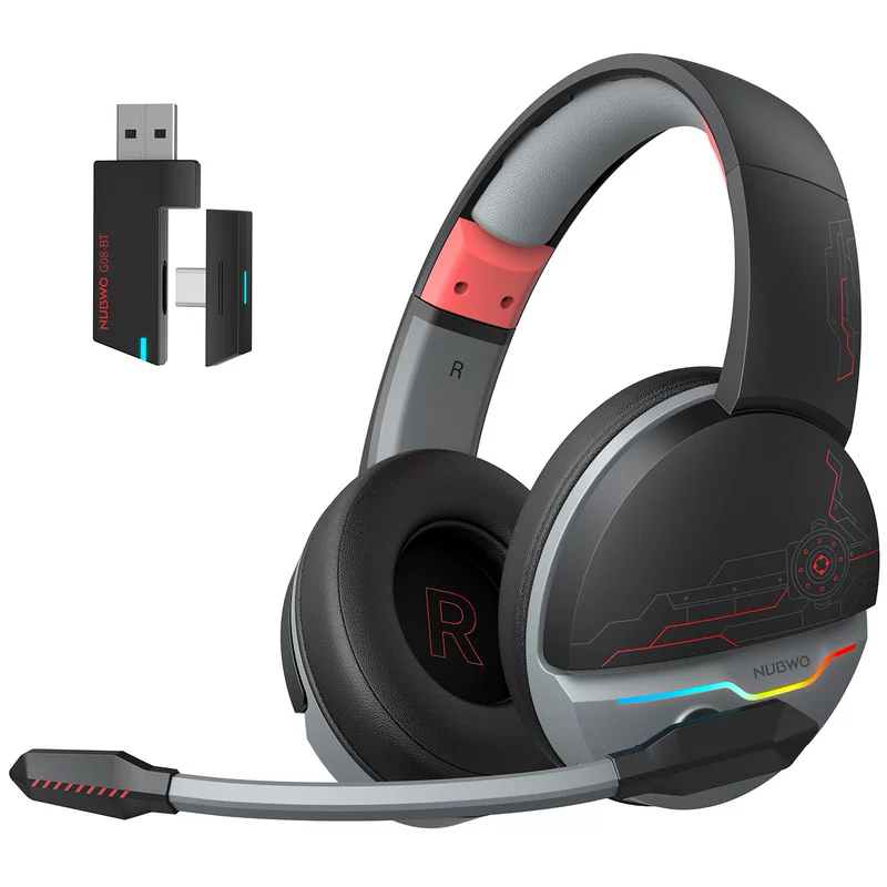 Nubwo Wolf Bowang G08 Беспроводная игровая гарнитура 2.4G + Bluetooth, стереомикрофон, киберспорт
