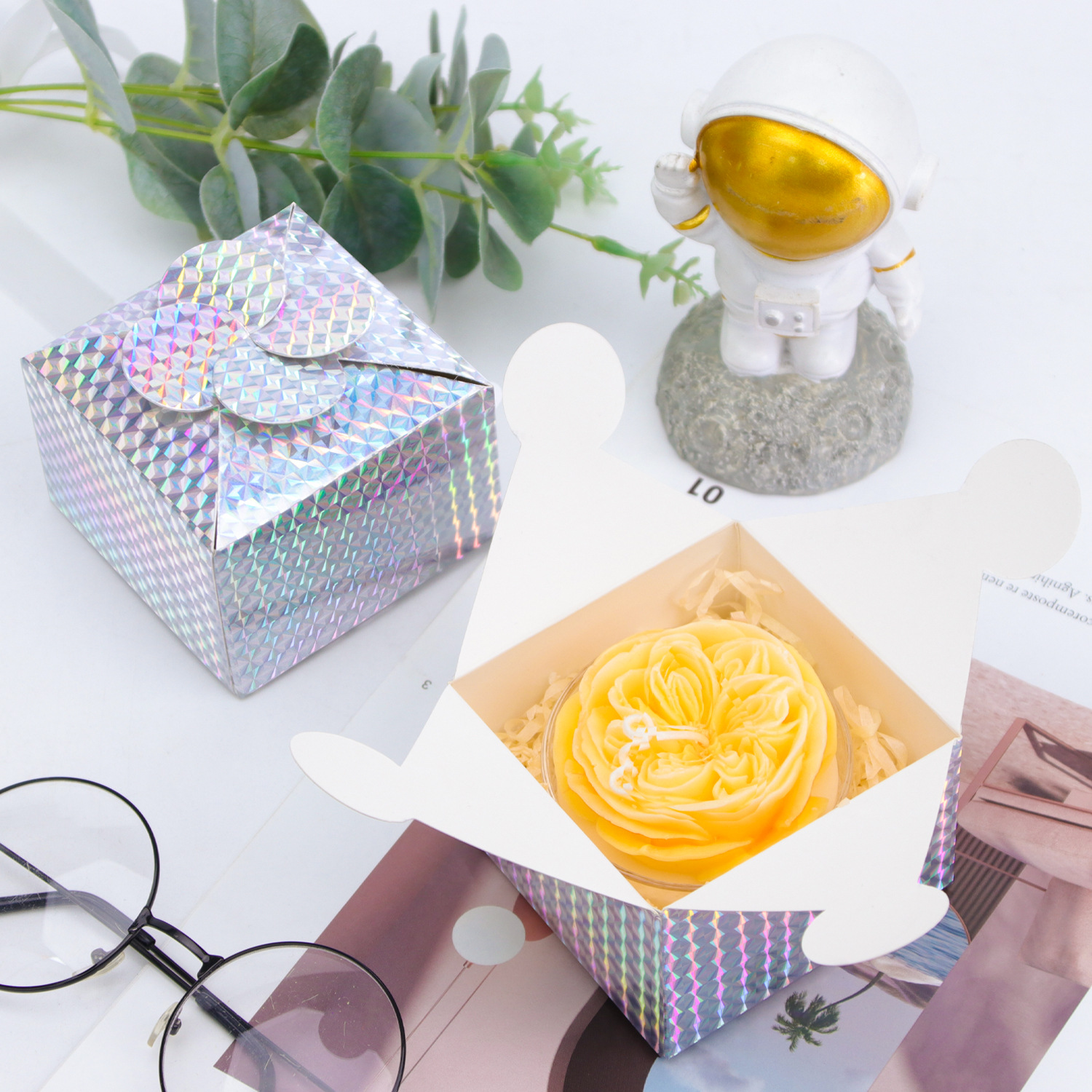 13g Weight Gift Box Event & Party Supplies 1 Piece Quantity Holiday, Wedding, Party Occasion Wedding Festival Solid Color Pattern Wedding Solid Color Paper Holiday Wedding Party Gift Box Gift Wrapping Supplies 20