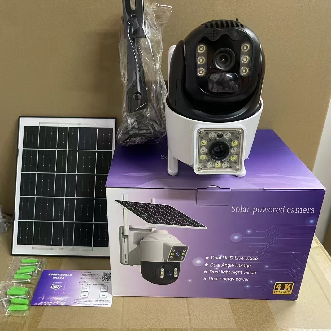 F monitor de cámara solar exterior 360 grados sin callejones sin salida teléfono móvil remoto sin electricidad sin red al aire libre 4G visión nocturna