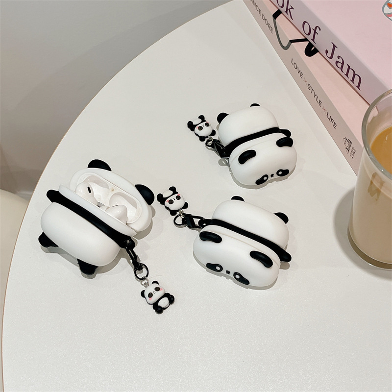 Cartoon Cute Panda Earphone Cover Suitable for AirPods 4Th Generation 2/3 Generation Pro2 Bluetooth Earphone Protective Cover