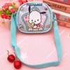 Cartoon shoulder bag, double-sided polyurethane one-shoulder bag with zipper