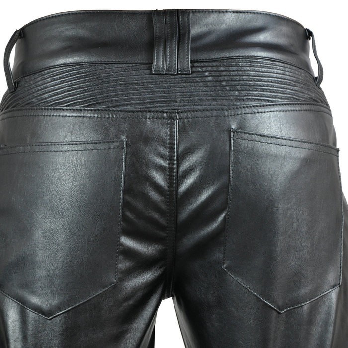 Volero motocicleta Caballero pantalones de montar rectos pantalones anti-caída motocicleta impermeable a prueba de viento estiramiento pantalones de cuero pantalones de carreras