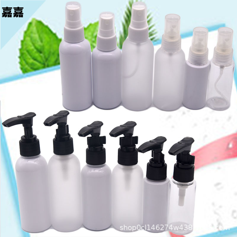 白色小喷雾瓶卡扣鸭嘴乳液磨砂瓶80ml60ml30ml清洗液喷雾透明空瓶