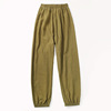 Fitted trousers, flashlight, cotton and linen, 2023 collection, loose fit