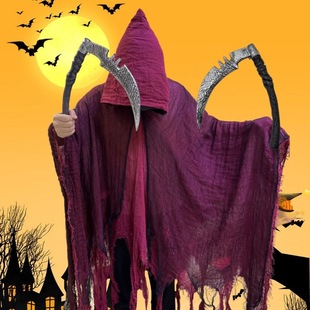 Cross-border Amazon hot death sickle Halloween party weapon props decoration trick plastic toy sickle