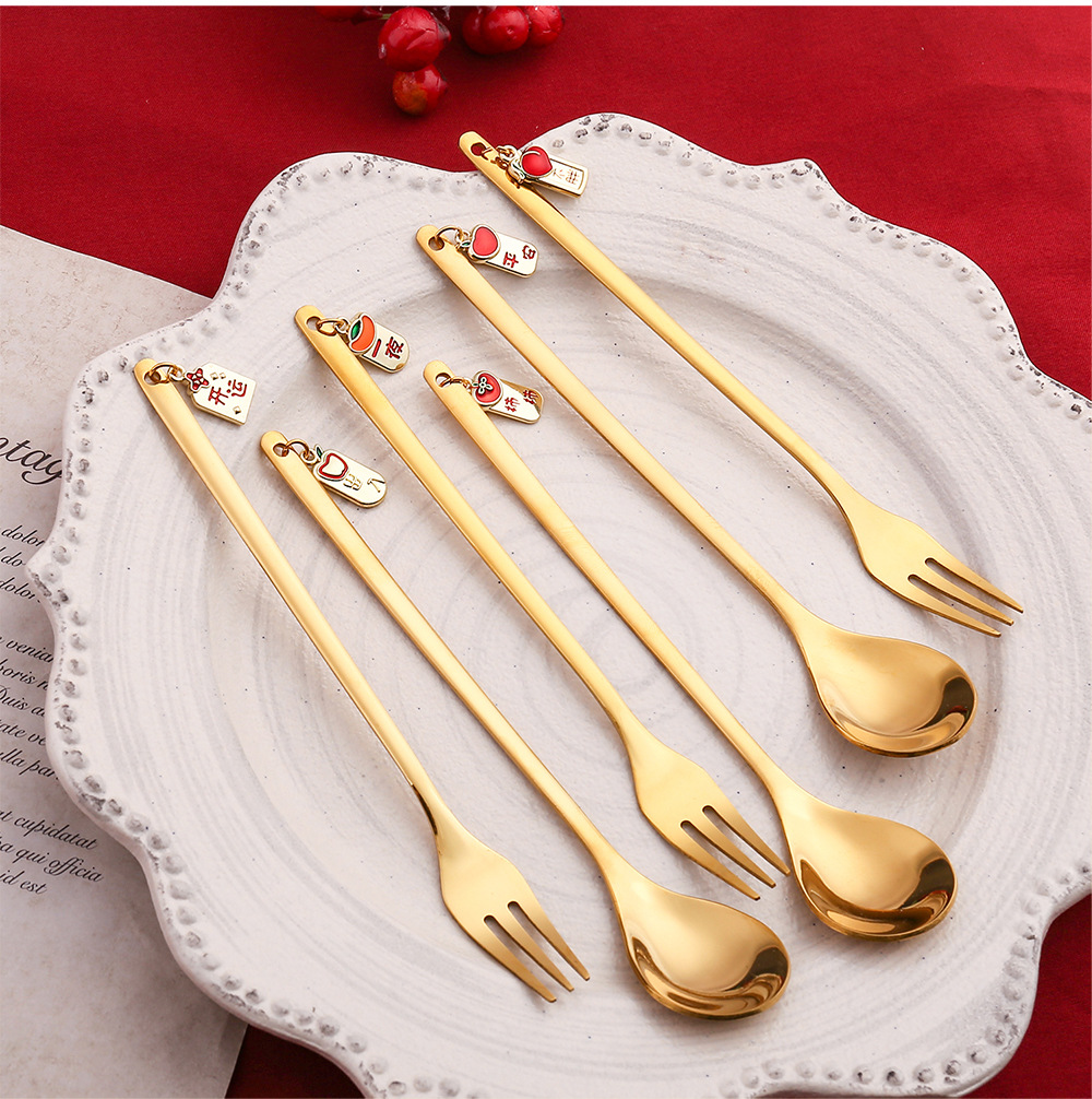 Cute Solid Color Stainless Steel Tableware 1 Set display picture 1