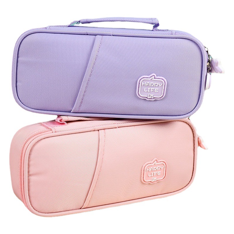 Comercio exterior transfronterizo simple caja de papelería Portátil Bolsa de lápiz caso de lápiz de gran capacidad caja de lápiz cuadrado