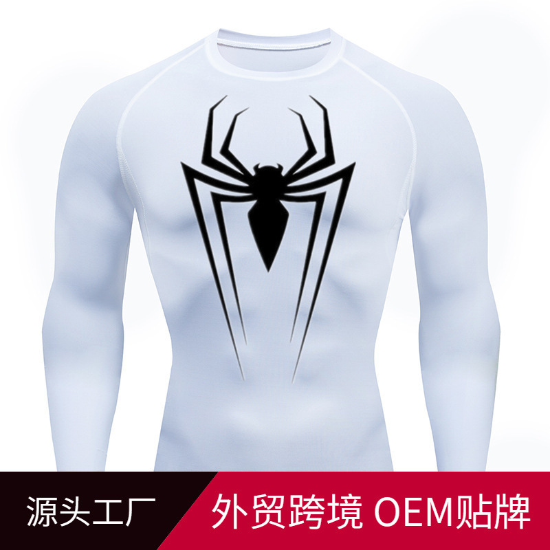 2099 Spider-Man Series Sports Quick-Drying High-Elastic T-Shirt Men's Long Short Sleeve Gym Training Shirt