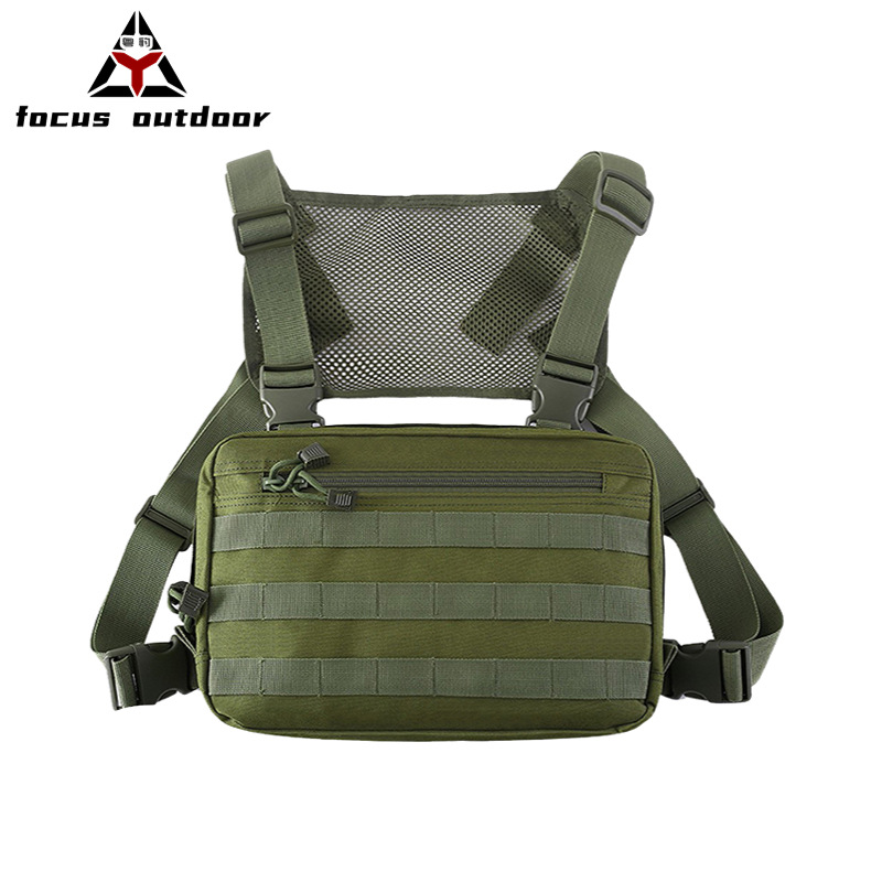 Bolsa táctica para deportes al aire libre, bolso para hombre, multifuncional, práctico, cómodo, de malla transpirable, estilo callejero Yubang