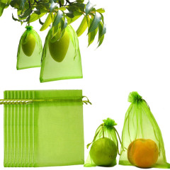 Amazonフルーツ保护メッシュバッグ引きひも付きfruitprotection Bags防鸟防虫メッシュバッグ