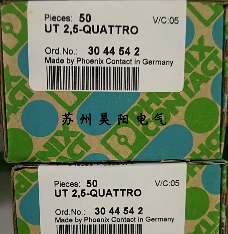 菲尼克斯直通式接线端子排UT2.5-QUATTRO德国凤凰现货3044542