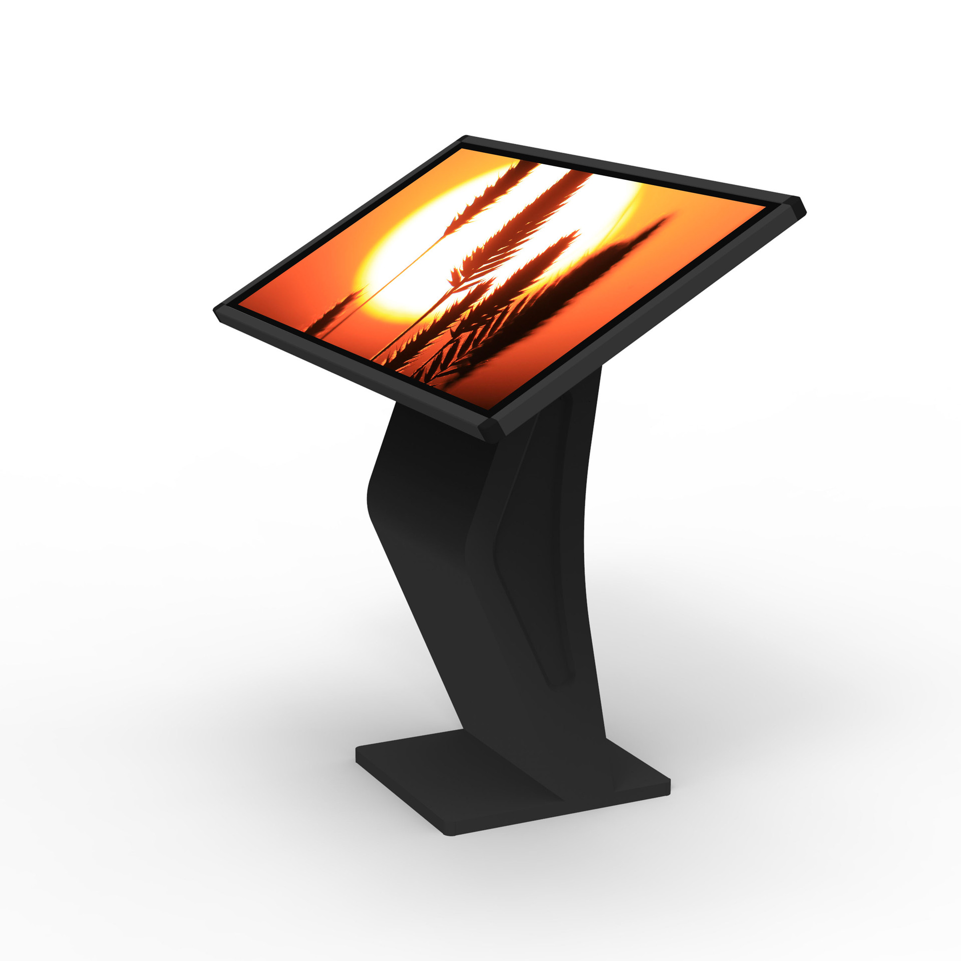 43寸电子图书借阅机卧式查询落地式自助查询机触摸一体机