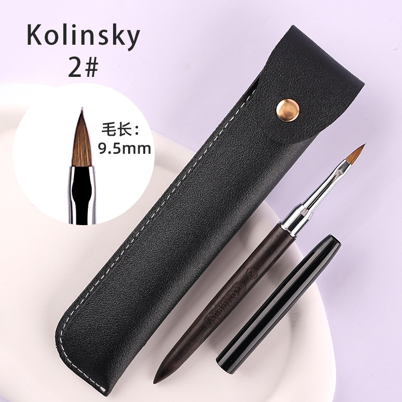 Pincel de Uñas de Pelo de Visón de Calidad Amazon, para Decoración de Uñas, Cristal, Sándalo, Kolinsky, Extensión de Uñas, Tallado de Uñas