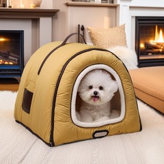 新品冬季保暖狗屋可拆洗狗床四季型犬狗房子型猫窝创意跨境宠物窝