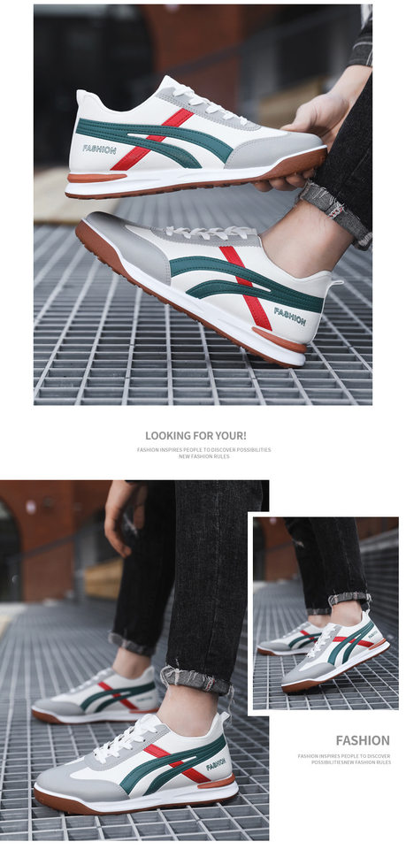 Giày nam kiểu Forrest Gump cổ thấp, sneaker vải phối màu, đế cao su, thoáng khí, phong cách Hàn Quốc — 101 Da Nam - Xanh Quýt [Hộp], 101 Da nam - Xám [Hộp], 101 Da nam - Đen [Hộp] chi tiết 20