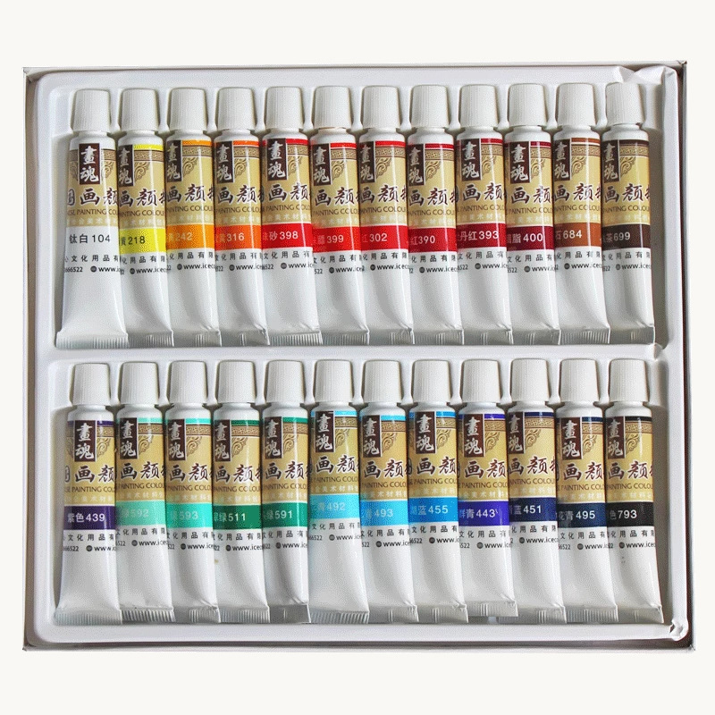 Matisse painting soul Chinese painting pigment set 12 colors 18 colors 24 colors set ink painting pi