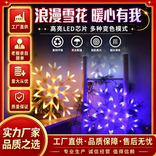 雪花灯串户外防水插电多颜色圣诞节彩灯亮化工程装饰挂件LED灯