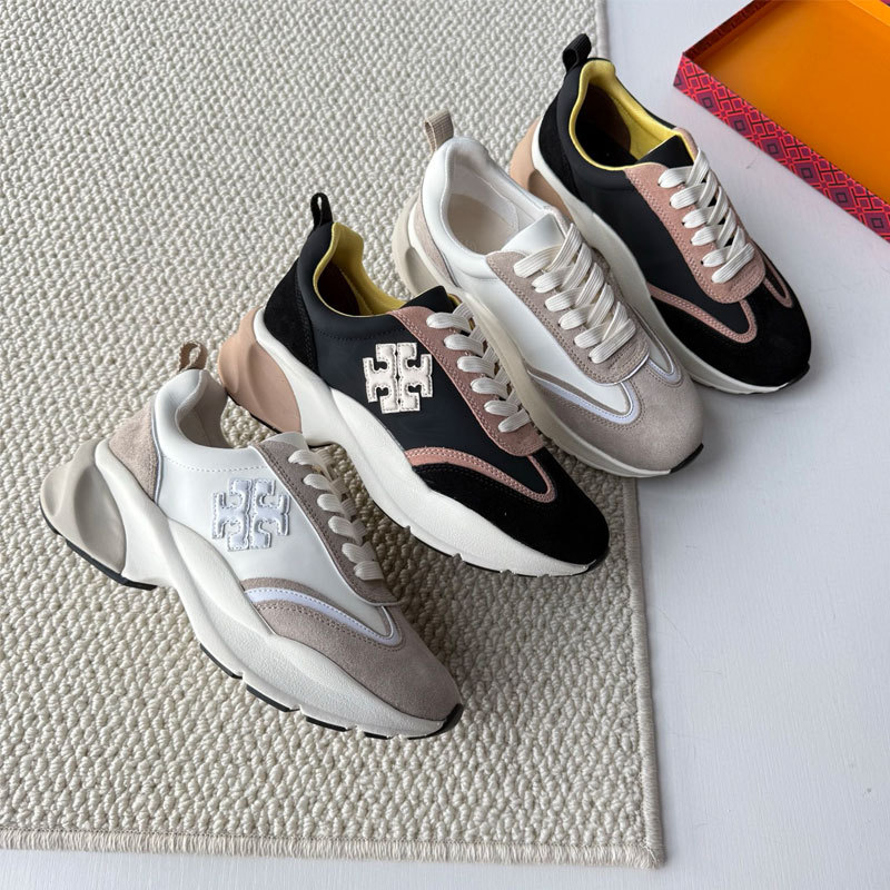 TB女鞋2025新款GOOD LUCK 运动鞋真皮内增高休闲老爹鞋女款161550