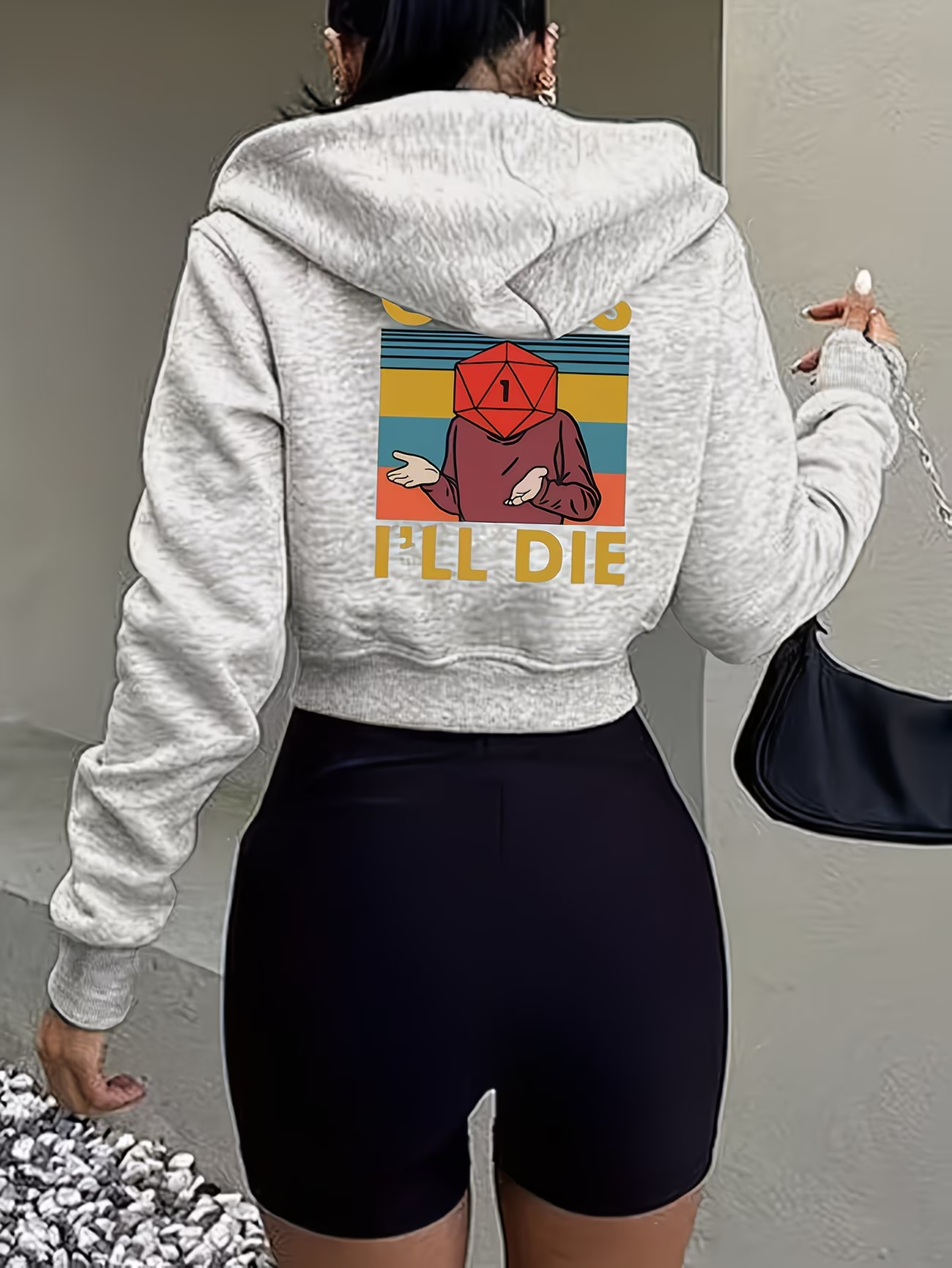 Women's Hooded Sweatshirt With Creative Print For Autumn Winter_voghion.com