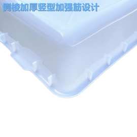 厂家塑料冷冻盘 长方形塑料盆海鲜冰盘白盆塑料盘白色收纳盒