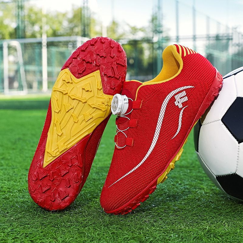 Primavera nuevos zapatos de fútbol transpirables para niños botón giratorio para niños TF clavos rotos zapatos de entrenamiento de fútbol transfronterizos image 7