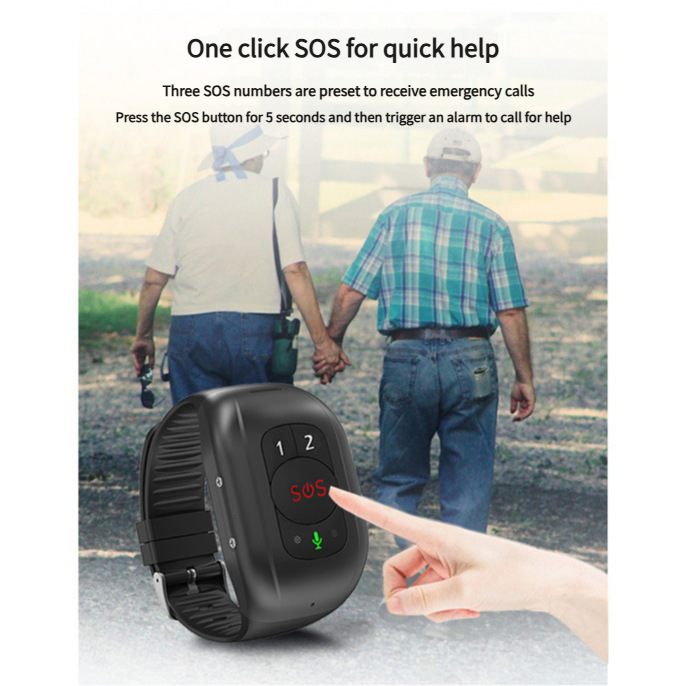 Cross-border e-commerce overseas version elderly smart phone bracelet anti-loss mobile phone wearable English version positioning undefined
