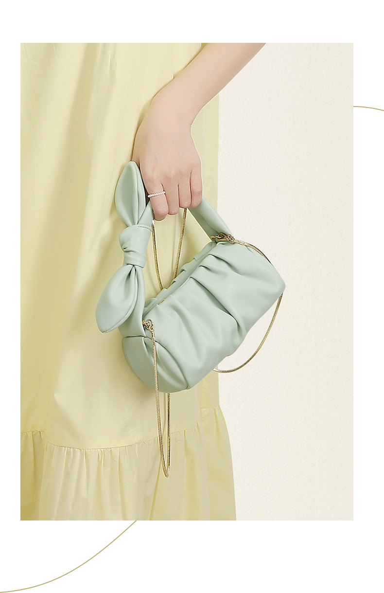 Women's Medium Autumn Pu Leather Solid Color Fashion Dumpling Shape Zipper Ruched Bag display picture 1