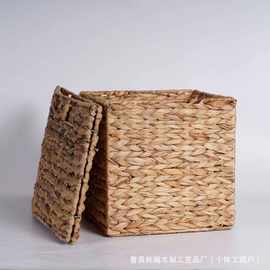 新款葫芦草编织收纳篮家居书本儿童玩具整理箱双耳可手提脏衣篮