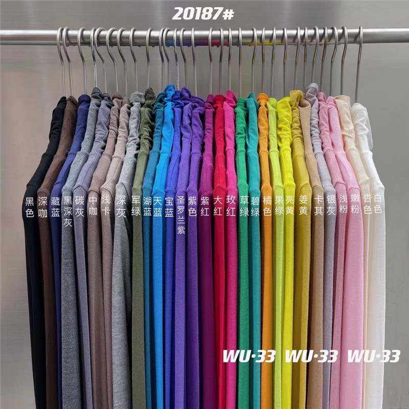 Dongdaemun Autumn Basic Pile Collar Slim-fit Base Shirt Women's Solid Color All-match Thin High Elastic Inner T-shirt