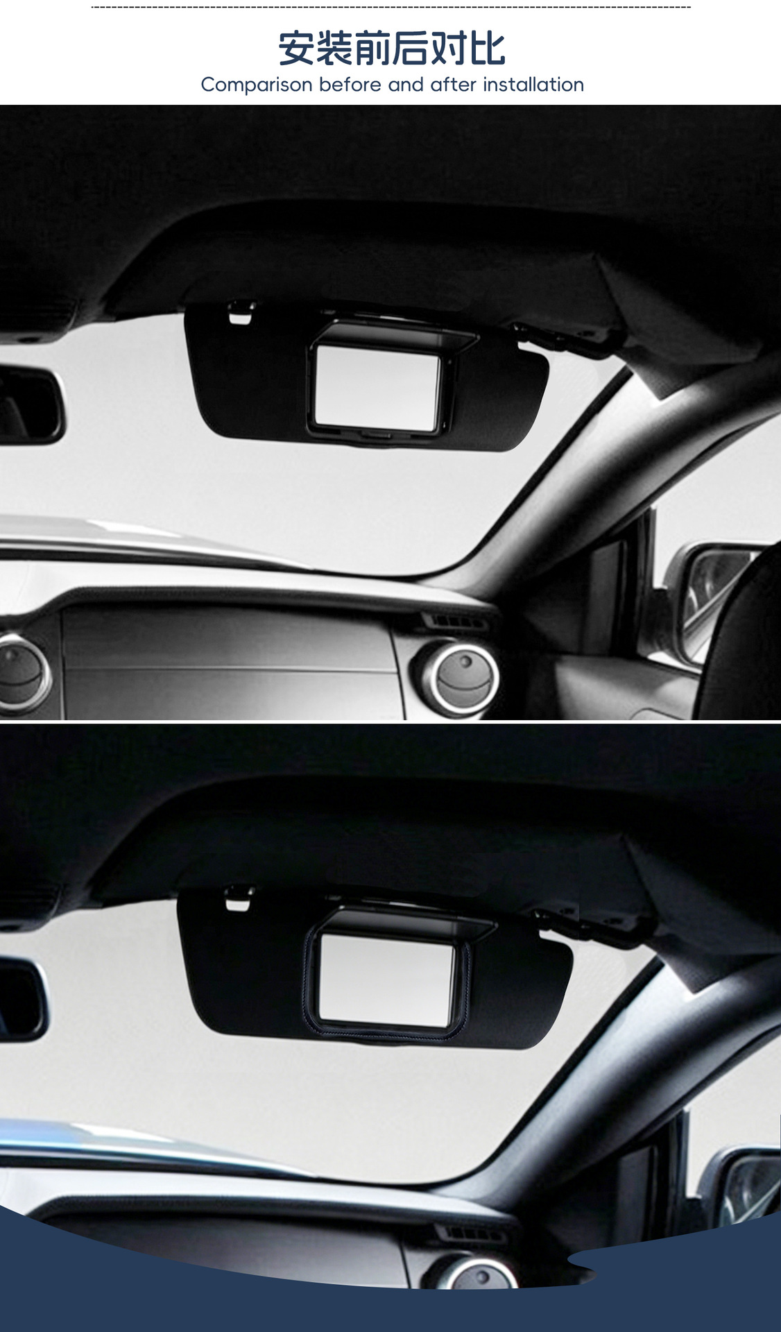 Suitable for 05-11 Ford Mustang sun visor repair leather cover, replacement cover for driver and passenger side