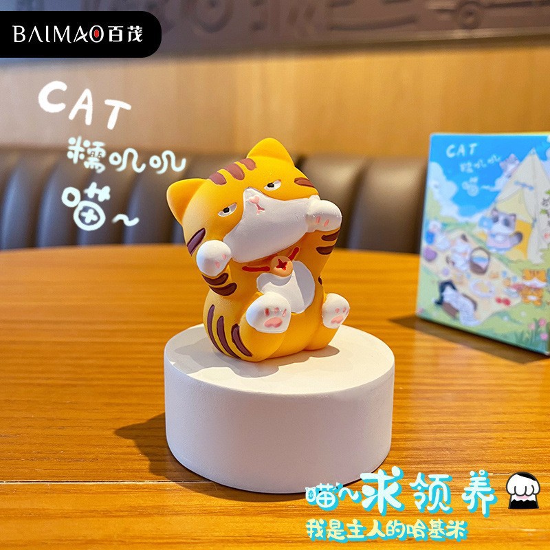 Оригинальный nuojiji yuanqi cat series orsnaments-orange cat