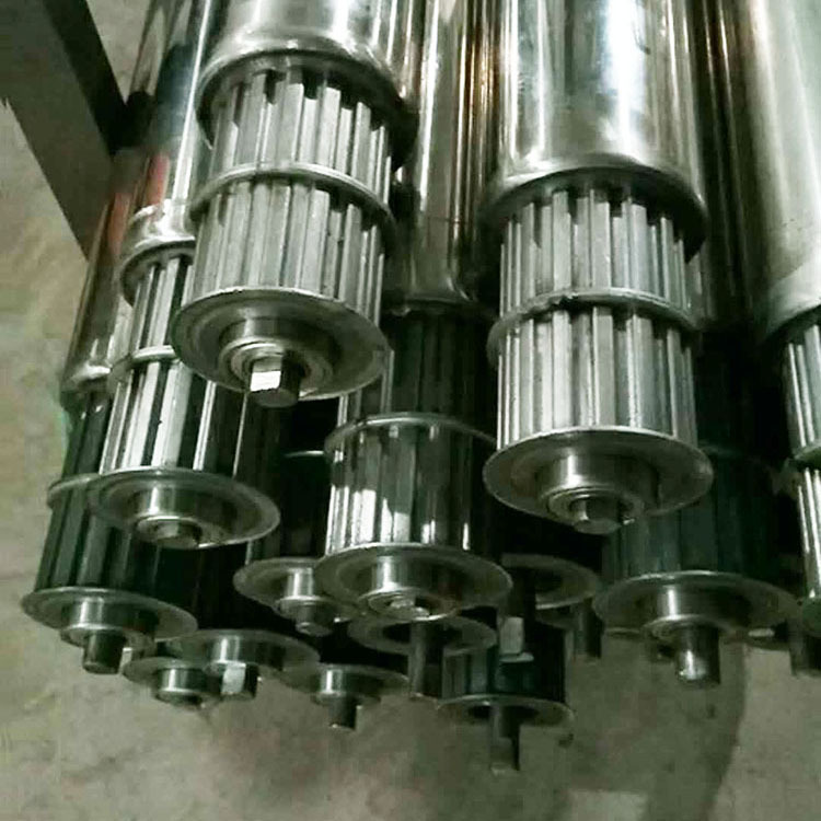 厂家批发物流仓库输送流水线配件动力滚筒镀锌不锈钢同步轮托辊