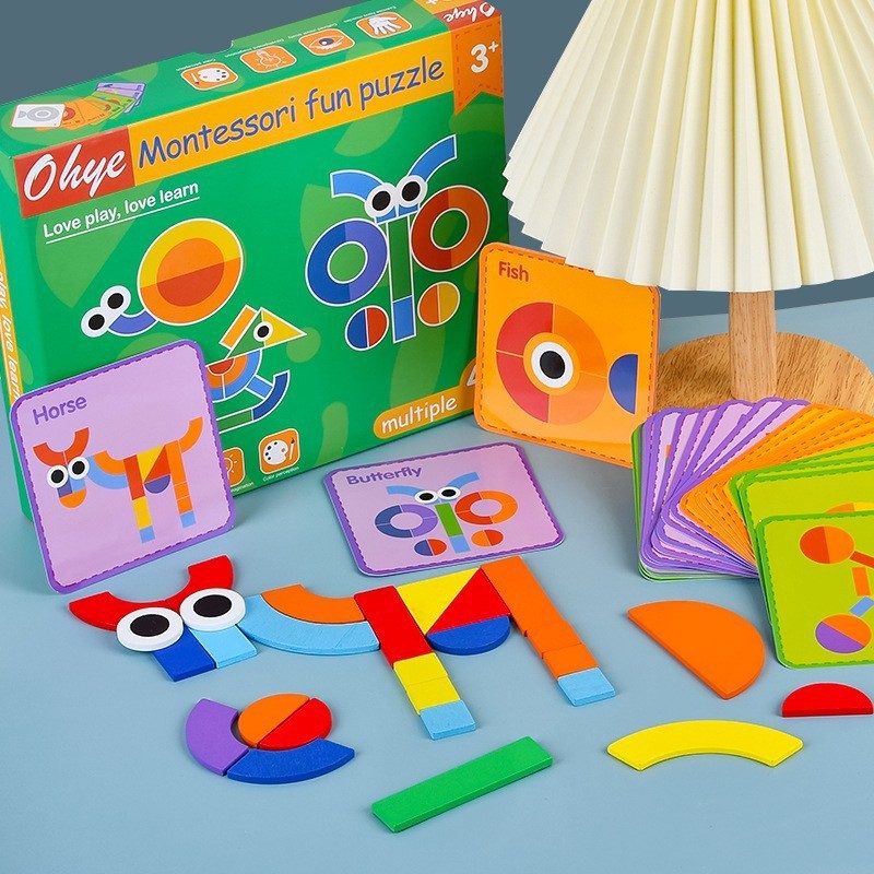 Fabricante de suministro de bebés educación temprana rompecabezas LeMont forma de animal cognitivo rompecabezas puzzle puzzle juguetes de madera image 5