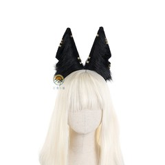 アヌビス胡狼擬似獣耳コスプレカチューシャロリータアクセサリー曲がりくねった形の狼耳