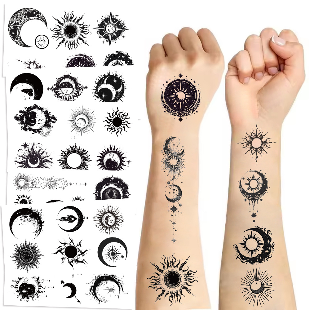 Sun Moon Transfer Decal Tattoos & Body Art 10 PCS/Package display picture 2